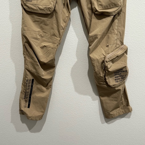 Smoke Rise Printed Nylon Utility Pants Khaki Size L Gorpcore Streetwear Cargo - Picture 6 of 11